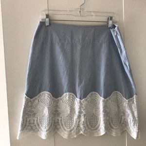 Anthropologie lightweight cotton skirt